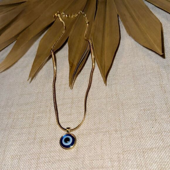 Boho evil eye necklace M481 - Picture 3 of 4